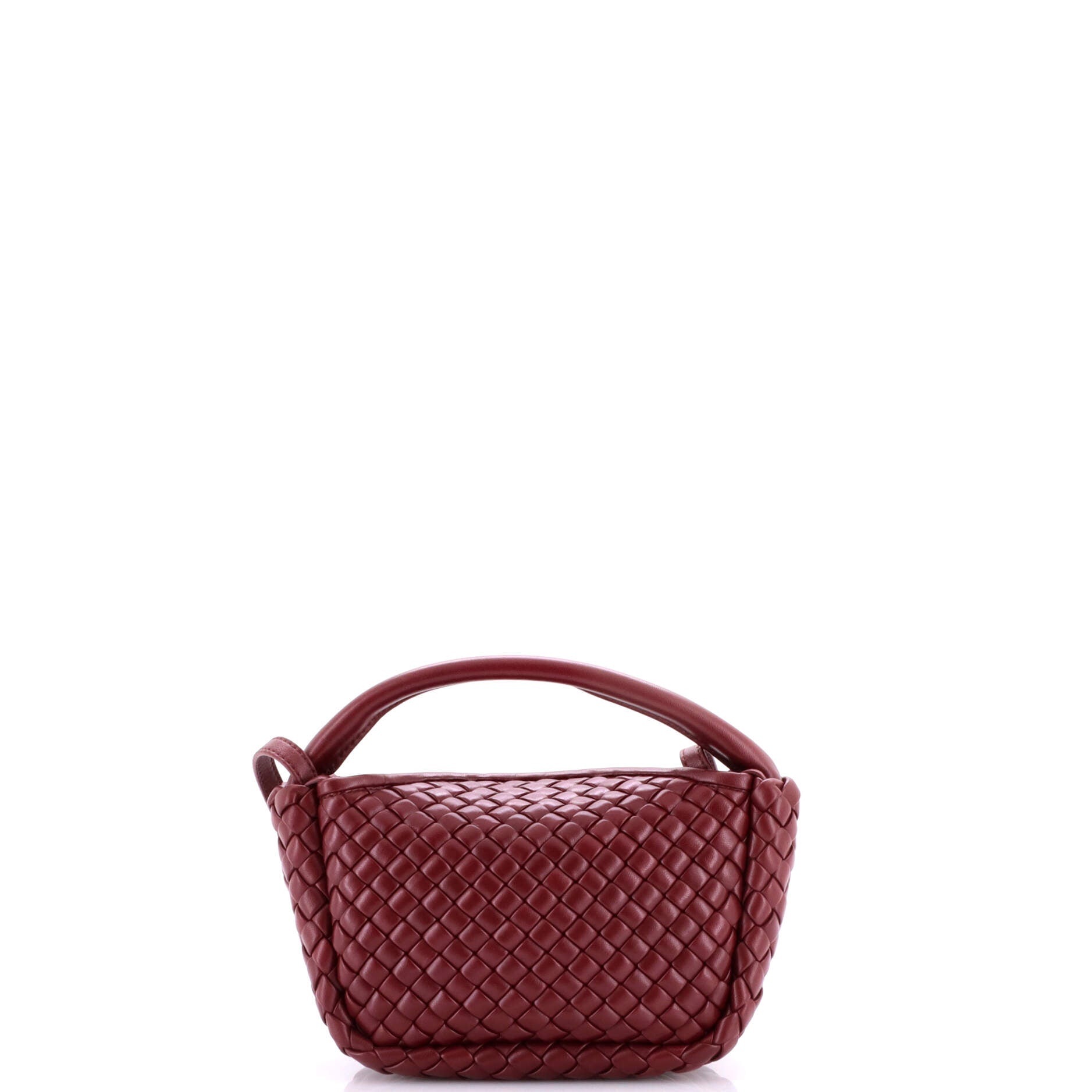 Cobble Top Handle Bag Padded Intrecciato Leather Small