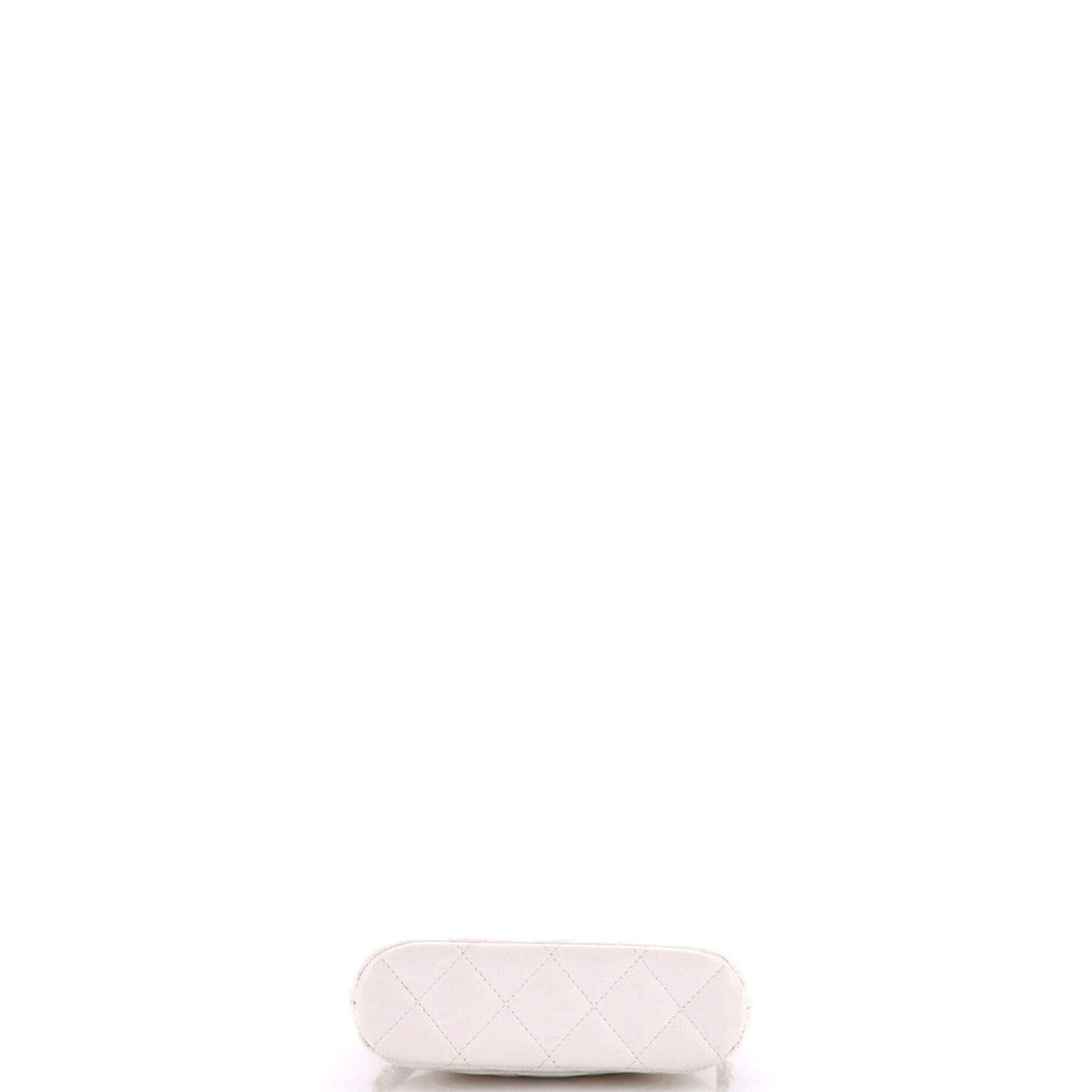 CC Dome Zip Clutch with Chain Quilted Caviar Mini