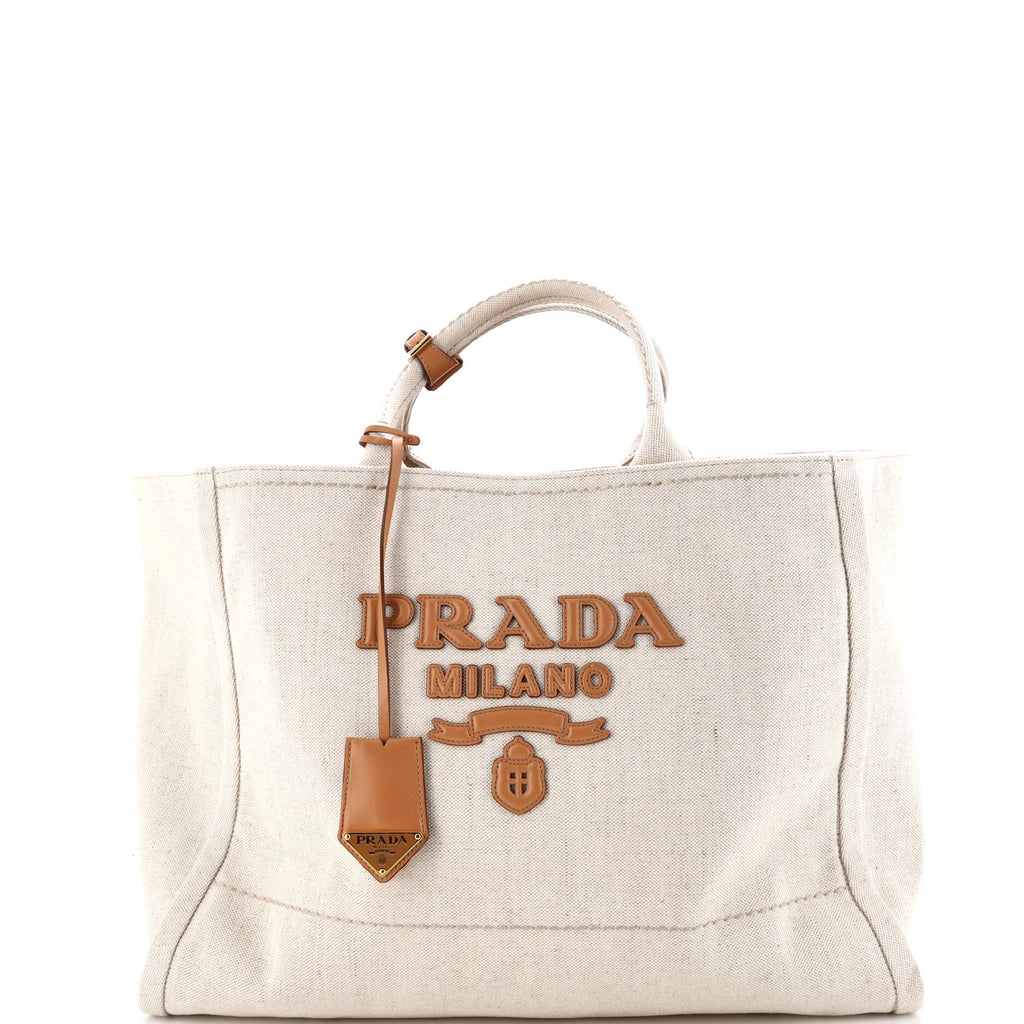 Logo Tote Linen Blend Large