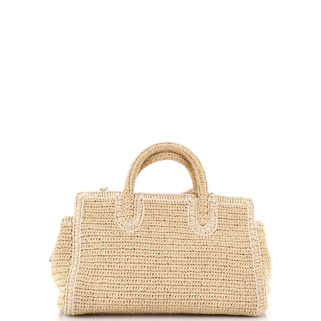 Rive Gauche Cabas Woven Raffia Small