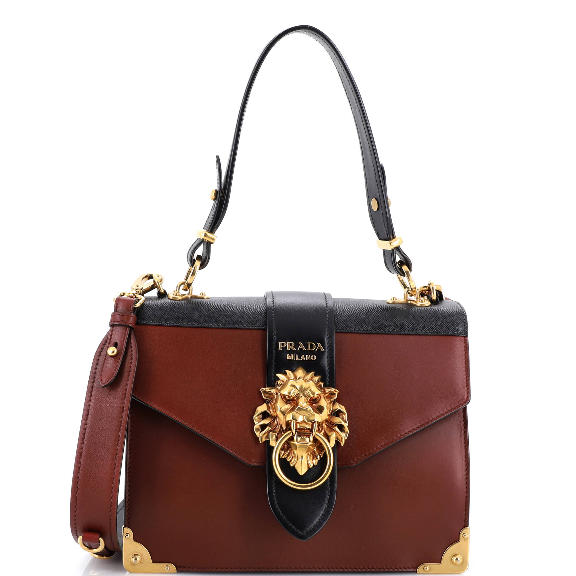 Animalier Cahier Convertible Shoulder Bag Leather Medium
