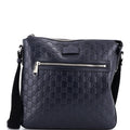 Signature Zip Messenger Bag Guccissima Leather Medium