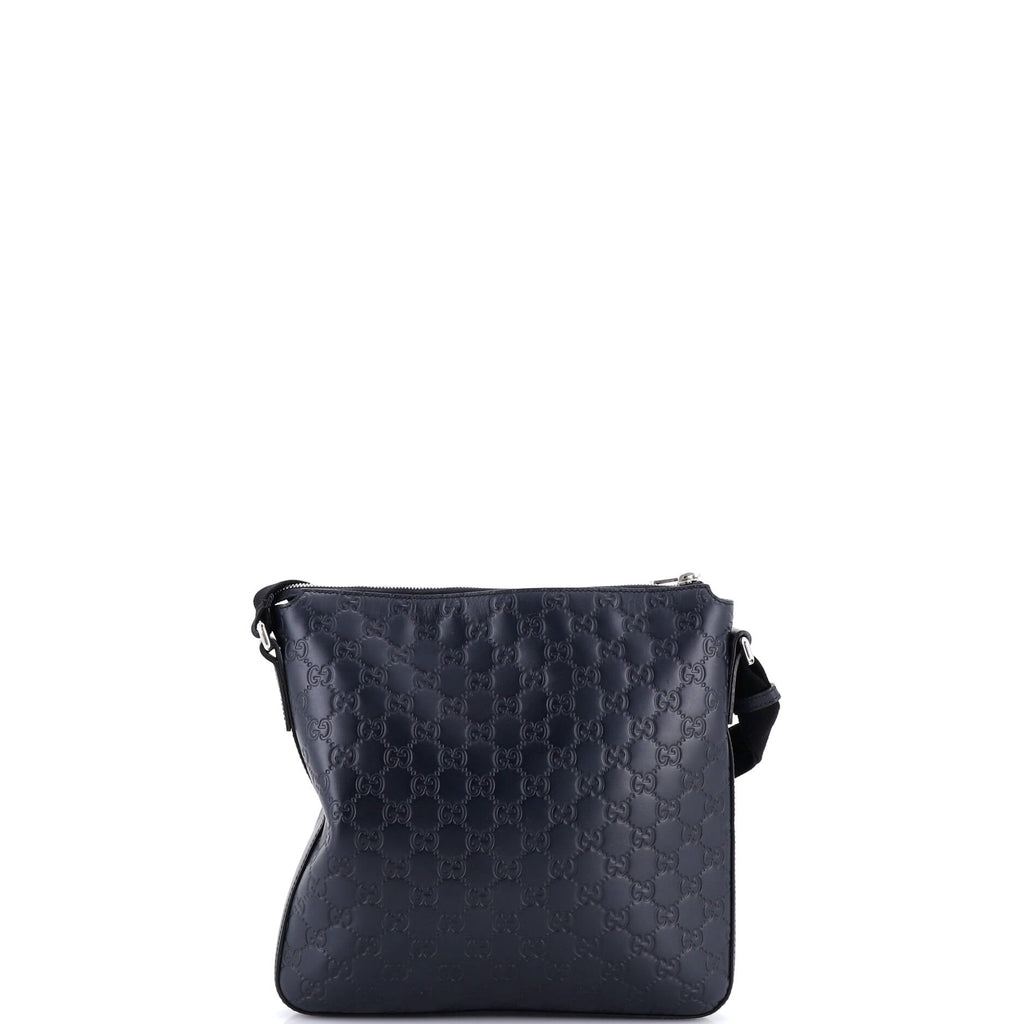 Signature Zip Messenger Bag Guccissima Leather Medium