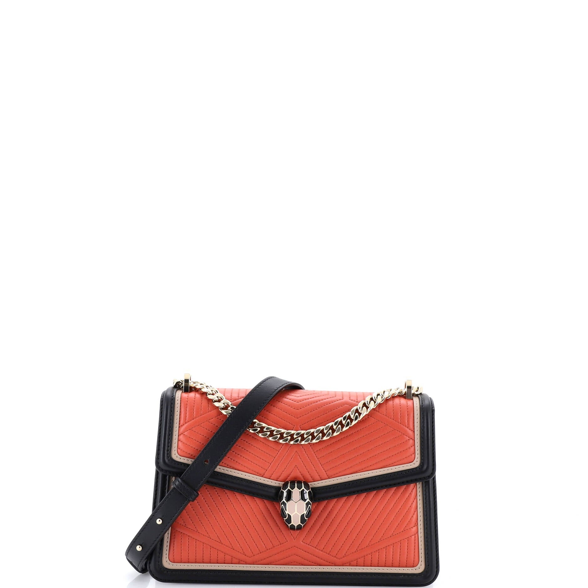Serpenti Forever Shoulder Bag Quilted Leather Small