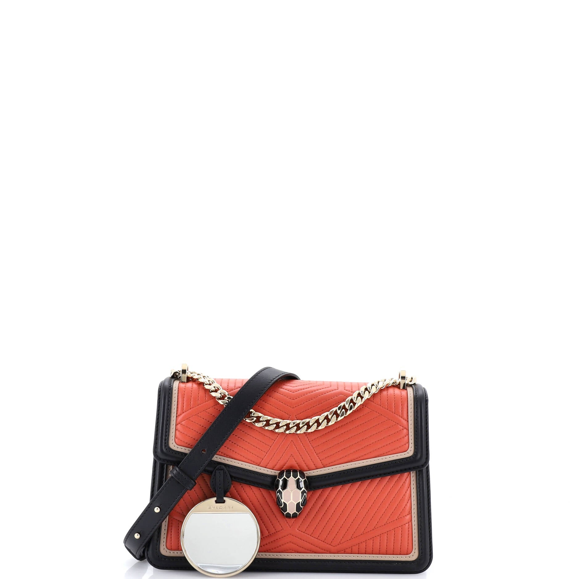 Serpenti Forever Shoulder Bag Quilted Leather Small