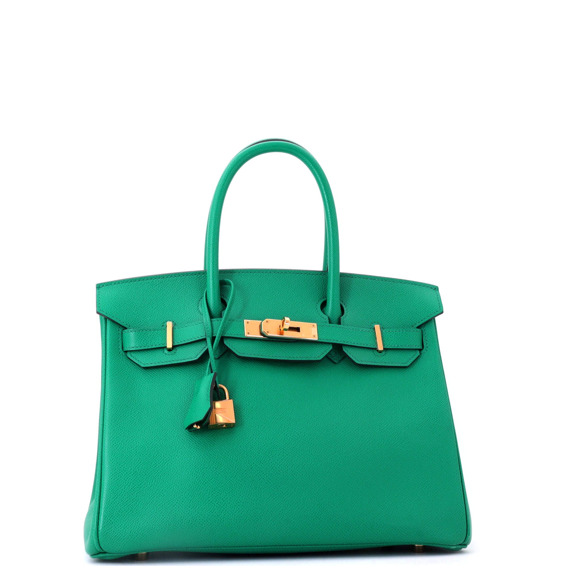 Birkin Handbag Vert Jade Epsom with Gold Hardware 30