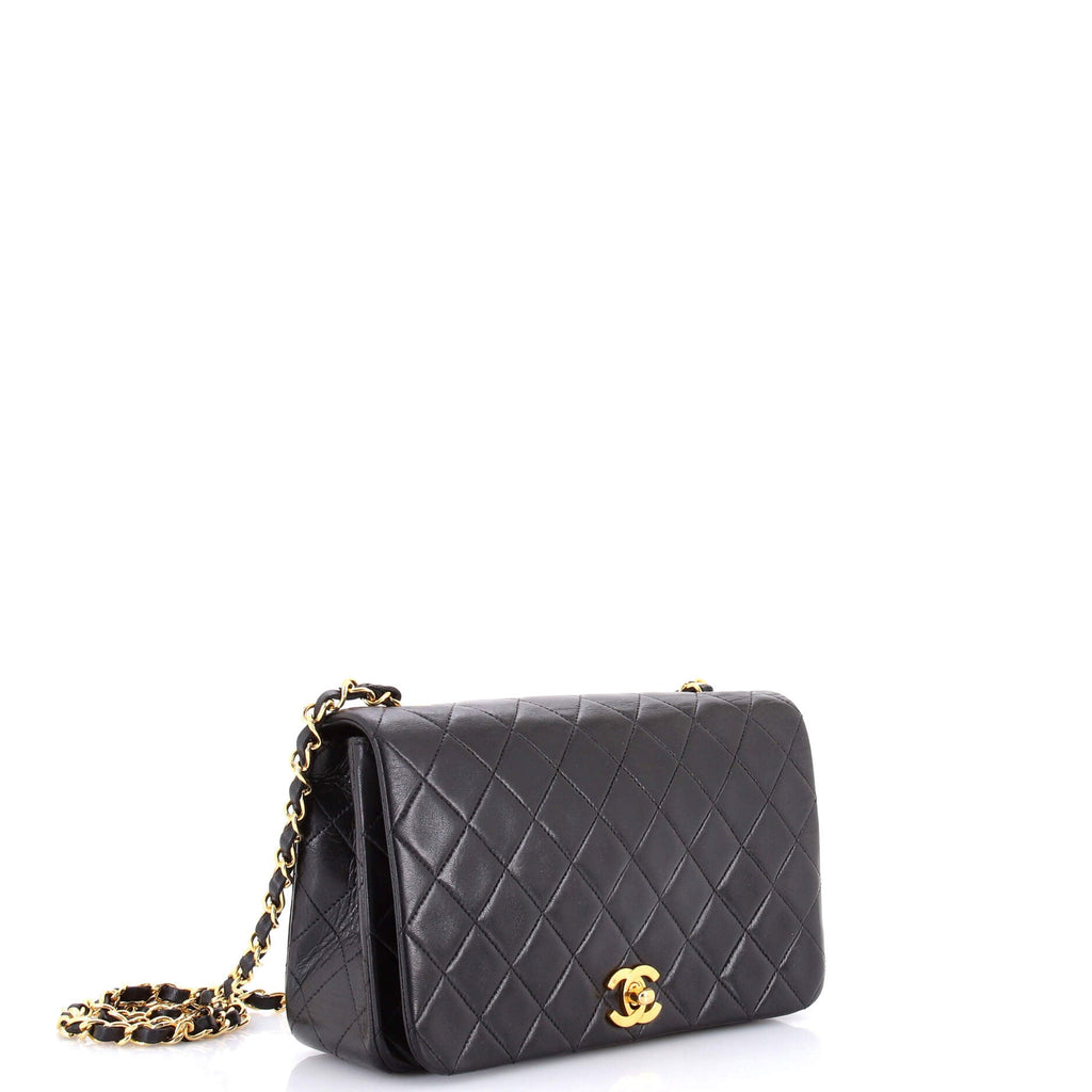 Vintage Full Flap Bag Quilted Lambskin Medium