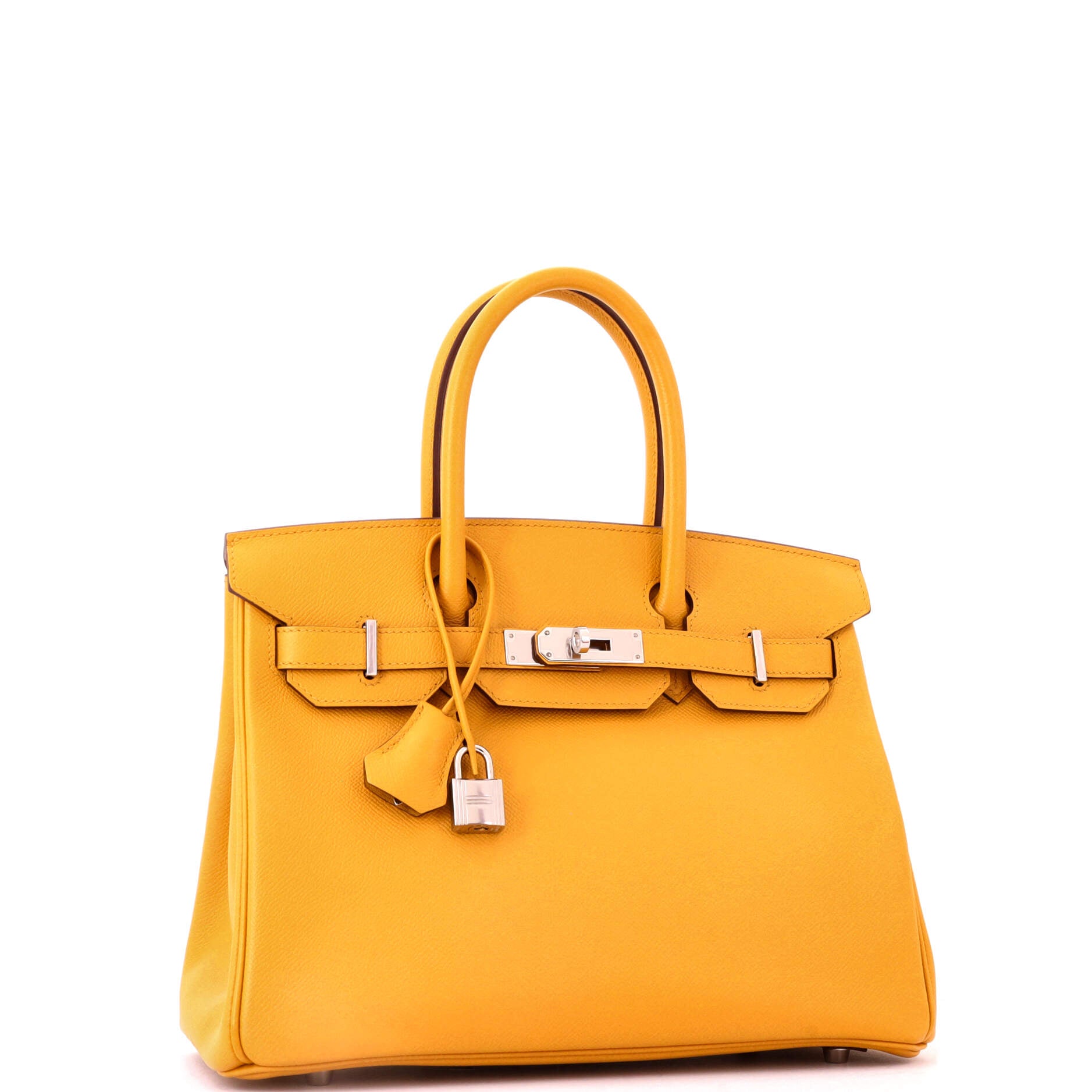 Birkin Handbag Jaune Ambre Epsom with Palladium Hardware 30