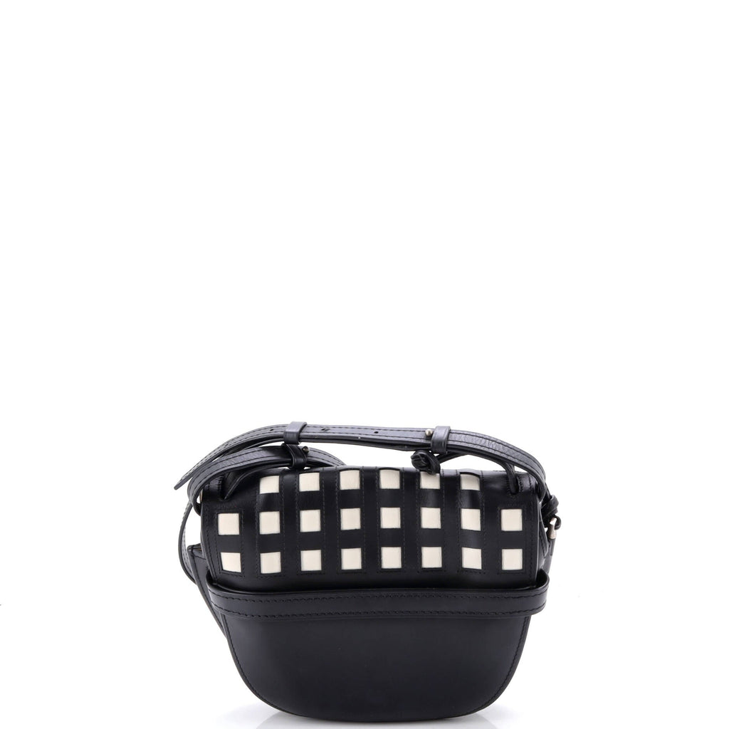 Gate Shoulder Bag Grid Leather Small