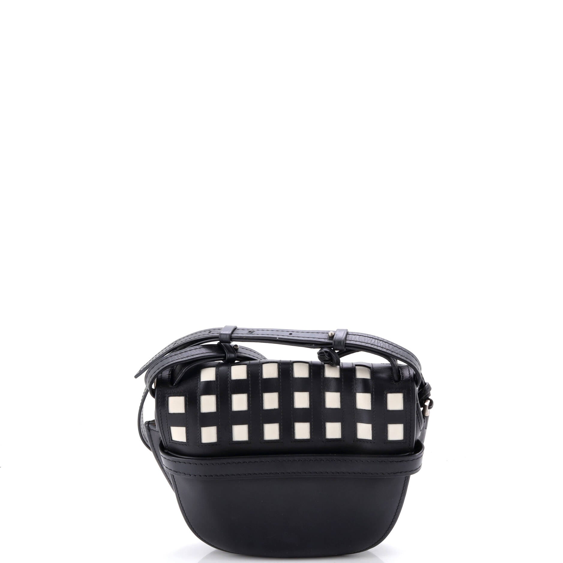 Gate Shoulder Bag Grid Leather Small