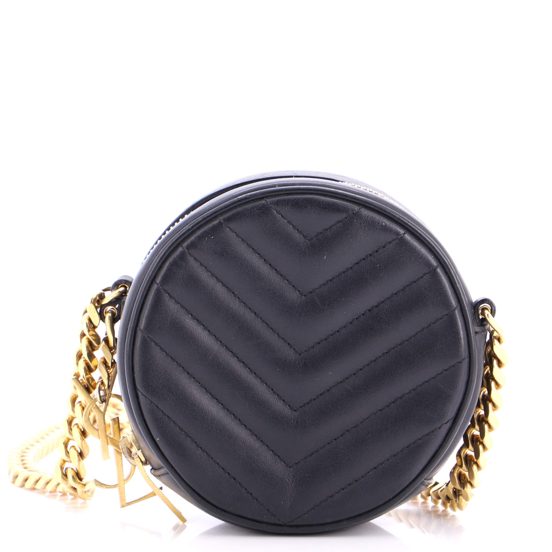 Classic Monogram Round Bubble Bag Quilted Leather Small