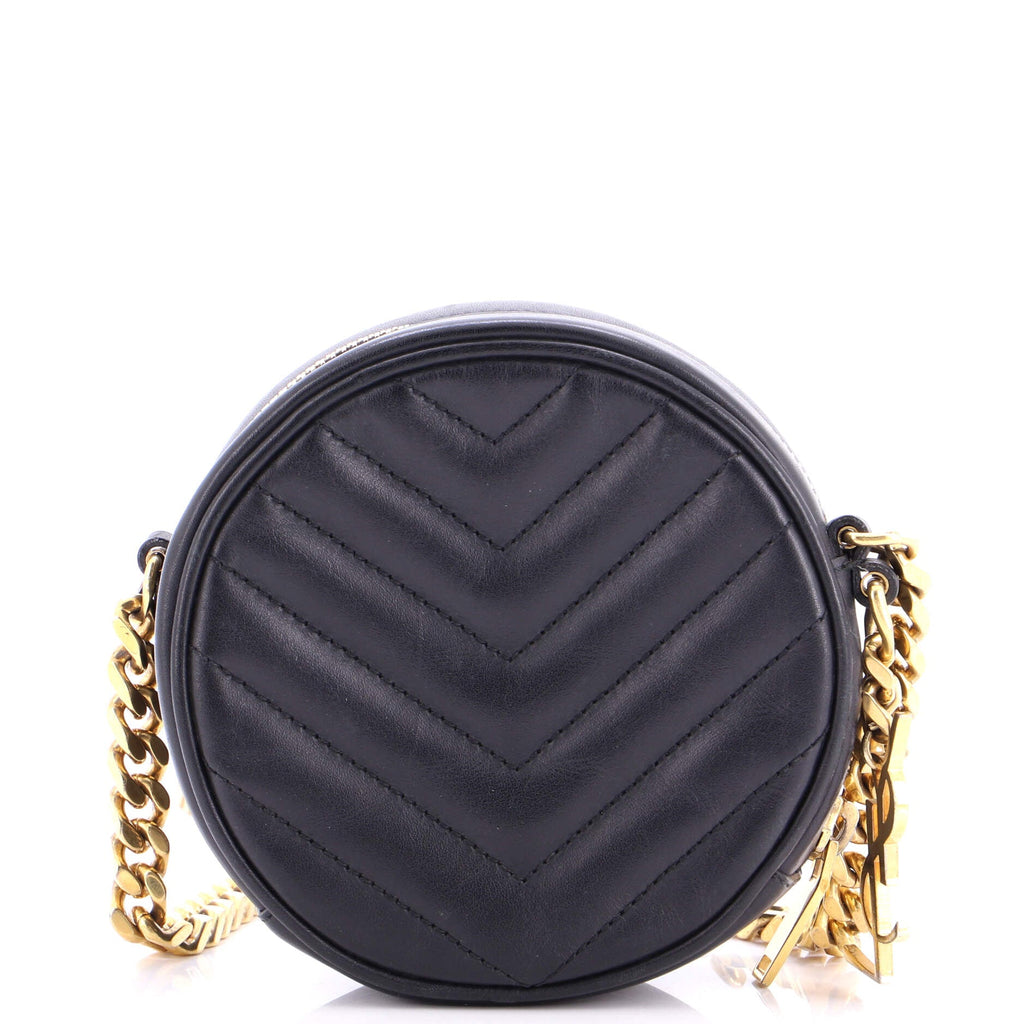 Classic Monogram Round Bubble Bag Quilted Leather Small