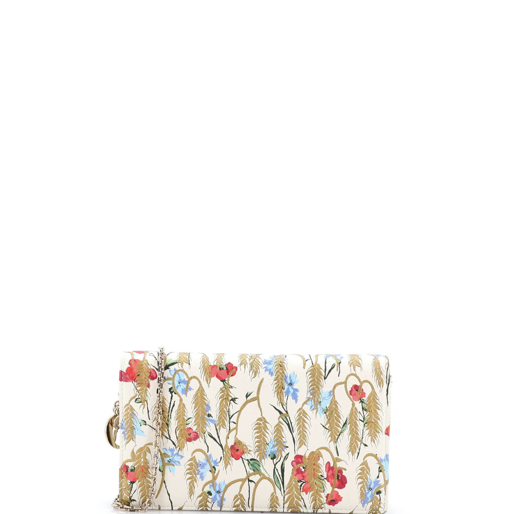 Lady Dior Wallet on Chain Pouch Printed Leather