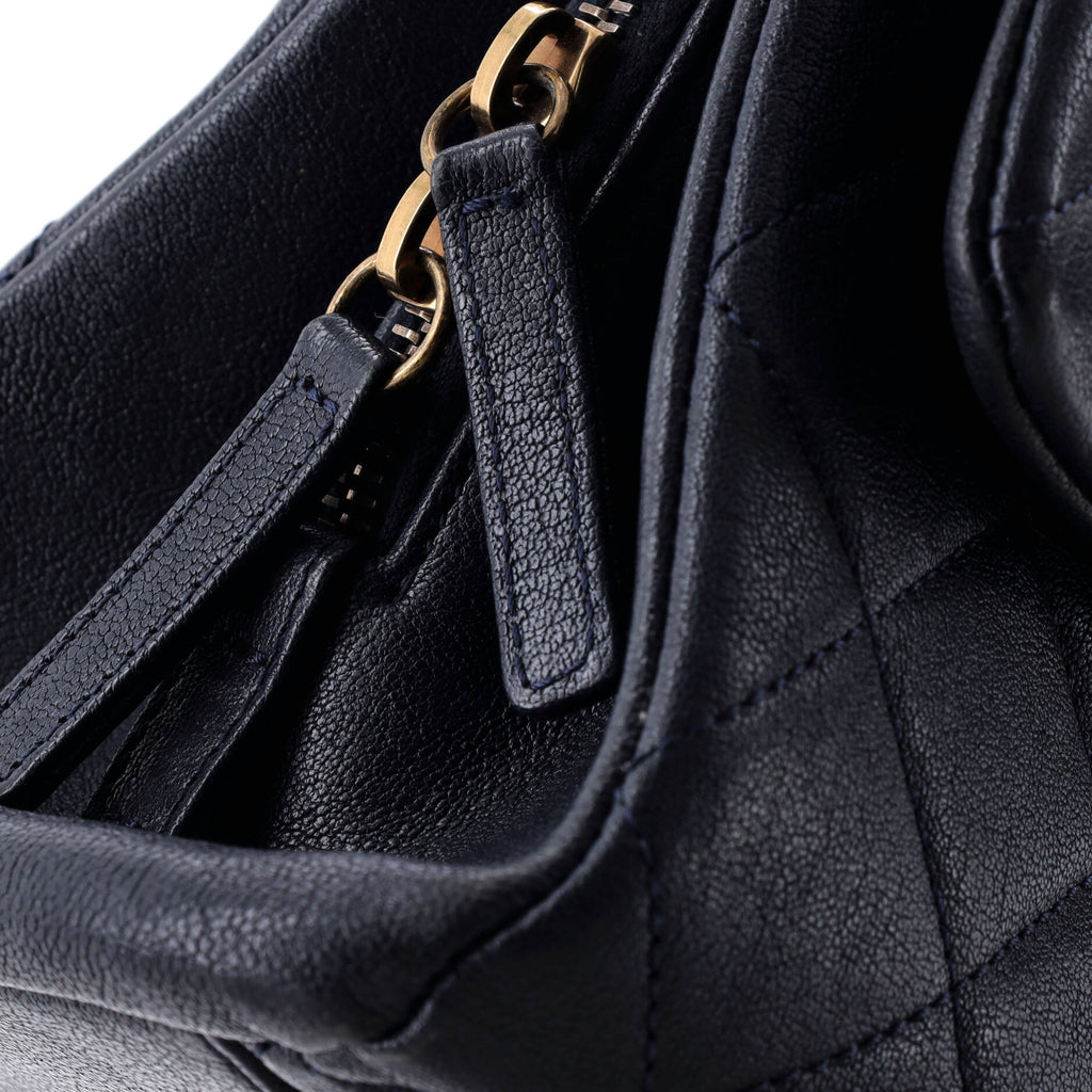 Trapezio Flap Bag Quilted Sheepskin Small