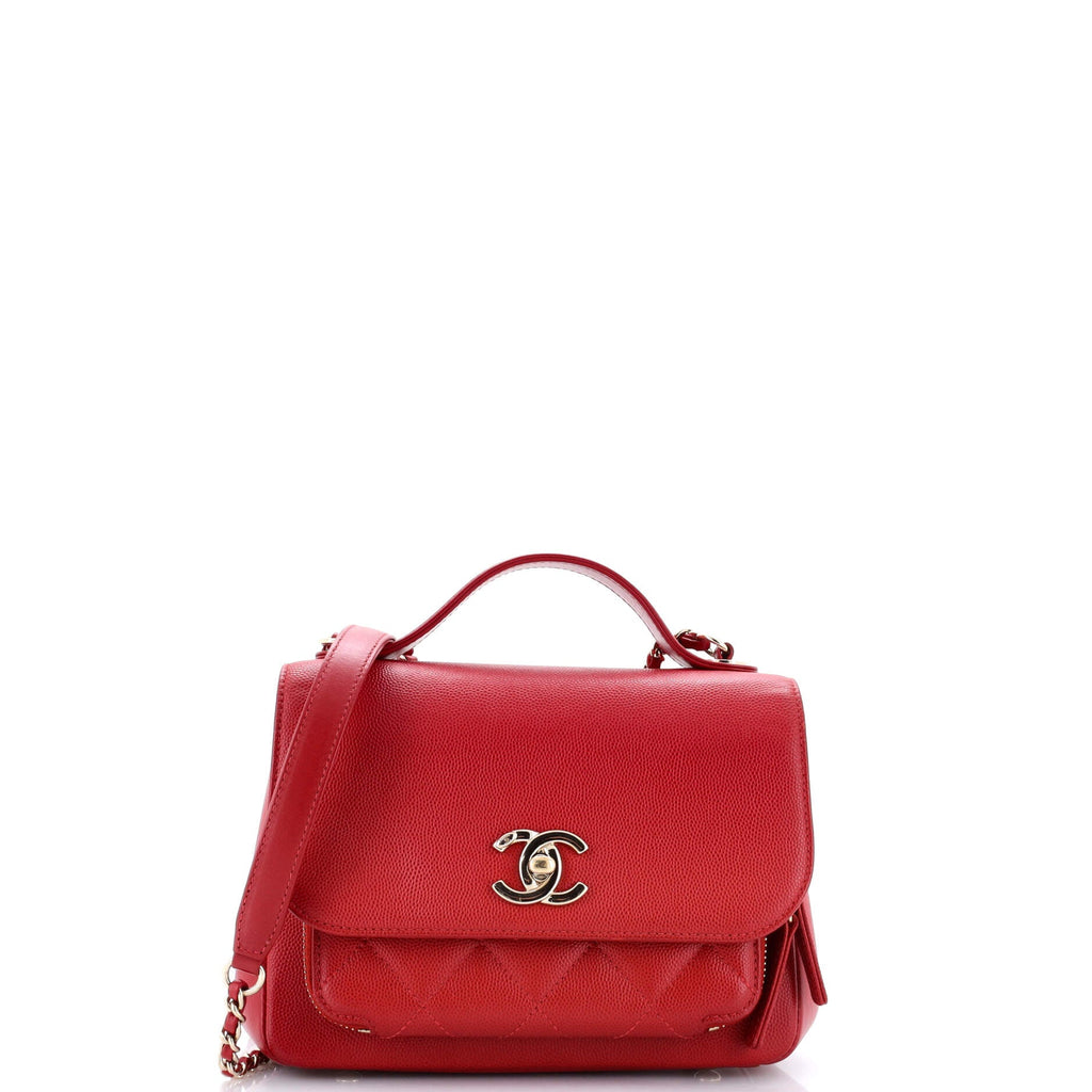 Business Affinity Flap Bag Quilted Caviar Small