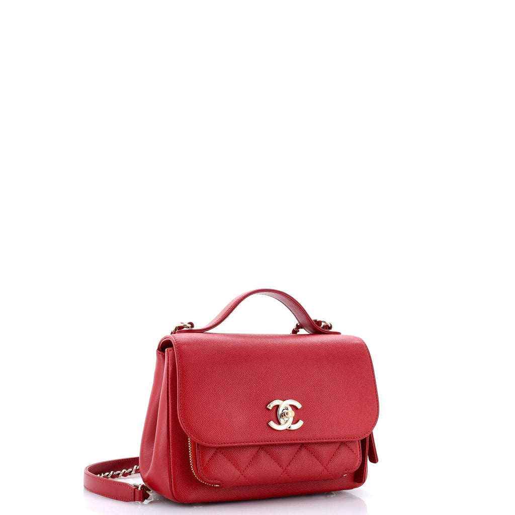 Business Affinity Flap Bag Quilted Caviar Small