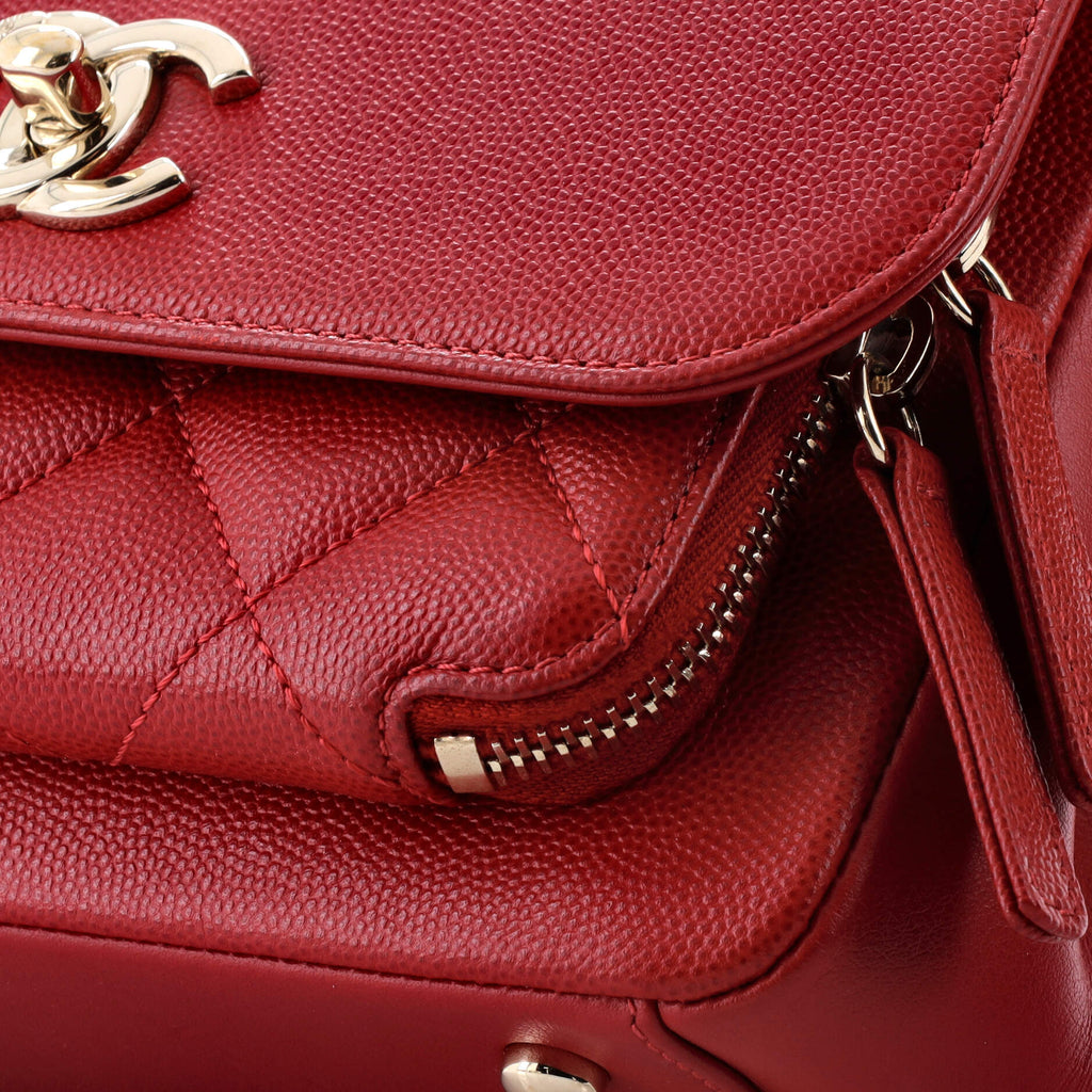 Business Affinity Flap Bag Quilted Caviar Small
