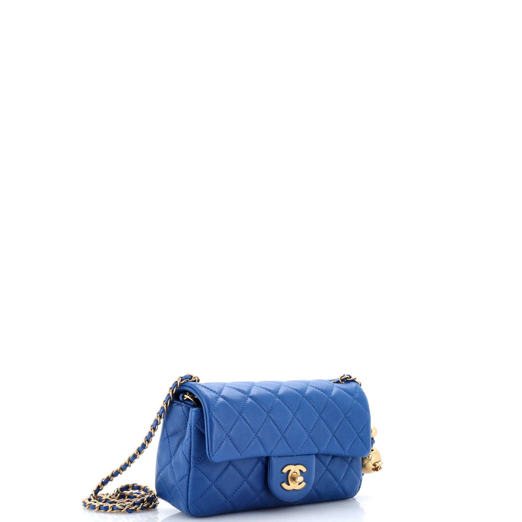 Pearl Crush Flap Bag Quilted Lambskin Mini