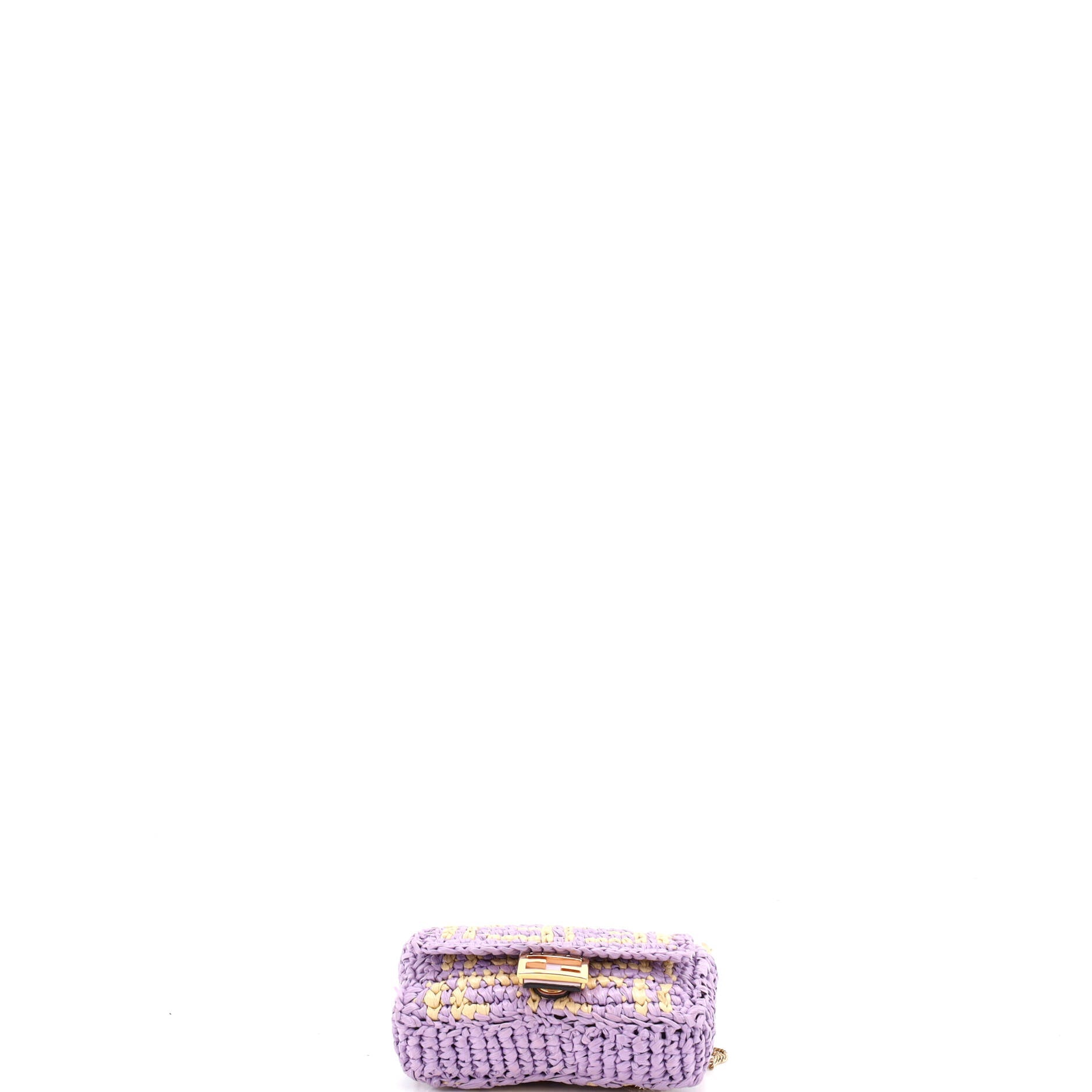 Chain Baguette Charm Bag Zucca Raffia Nano