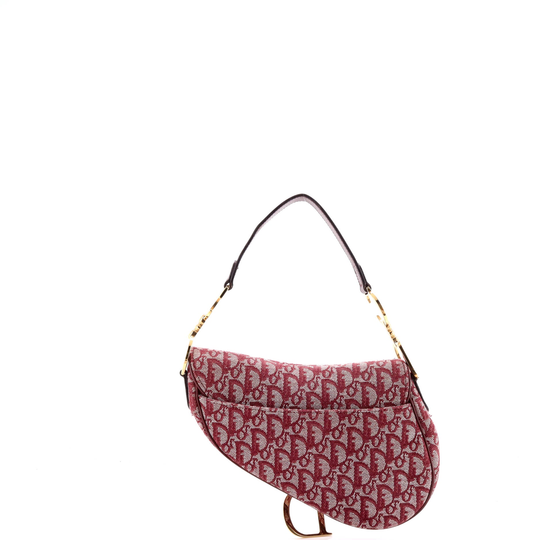 Vintage Saddle Bag Diorissimo Canvas Medium