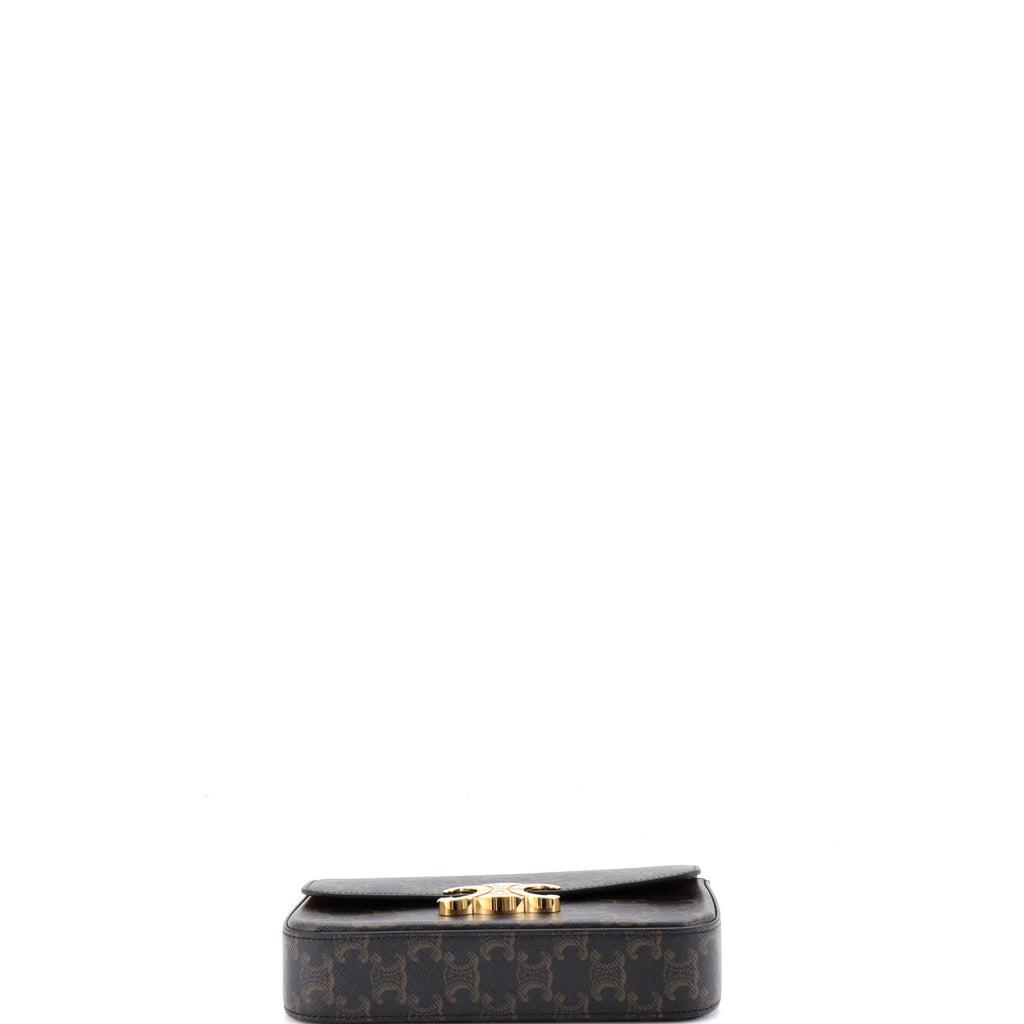 Triomphe Chain Shoulder Bag Triomphe Coated Canvas Small