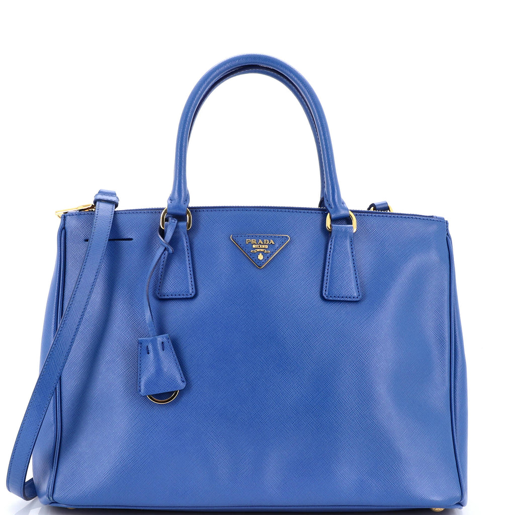 Double Zip Lux Tote Saffiano Leather Medium