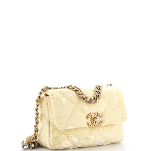 19 Flap Bag Quilted Sequins Medium