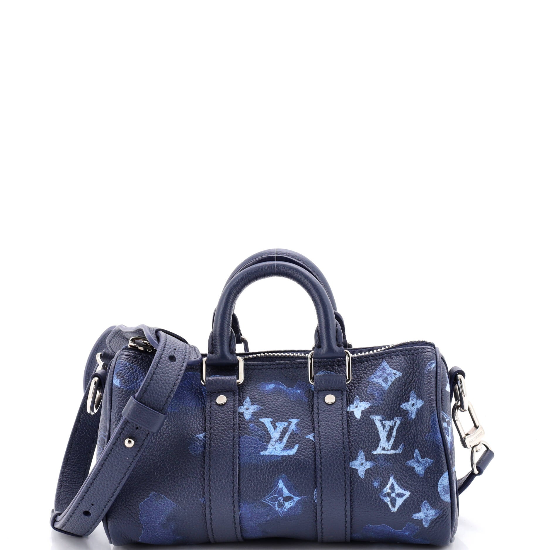 Keepall Bandouliere Bag Limited Edition Monogram Ink Watercolor Leather XS