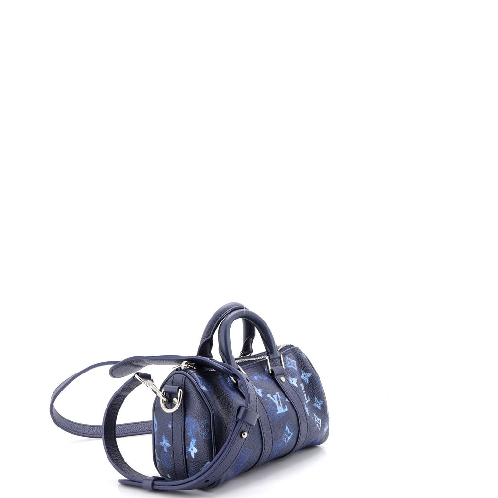 Keepall Bandouliere Bag Limited Edition Monogram Ink Watercolor Leather XS