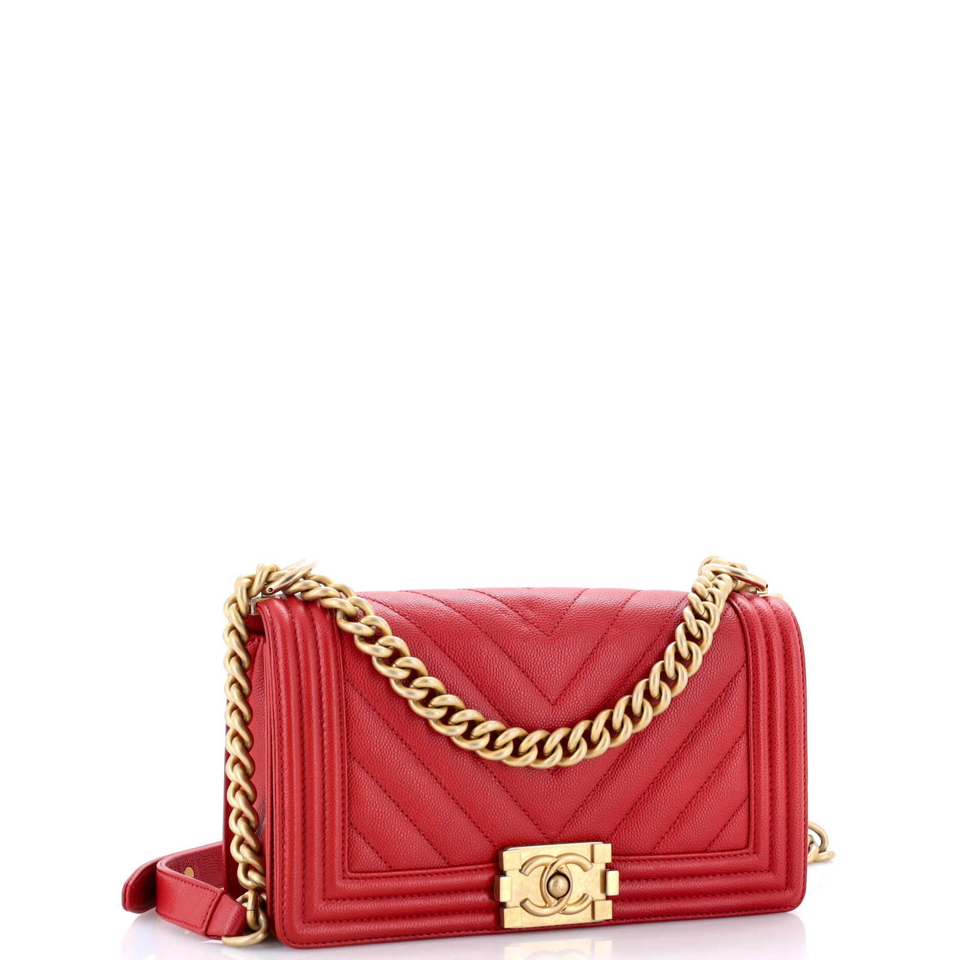 Boy Flap Bag Chevron Caviar Old Medium