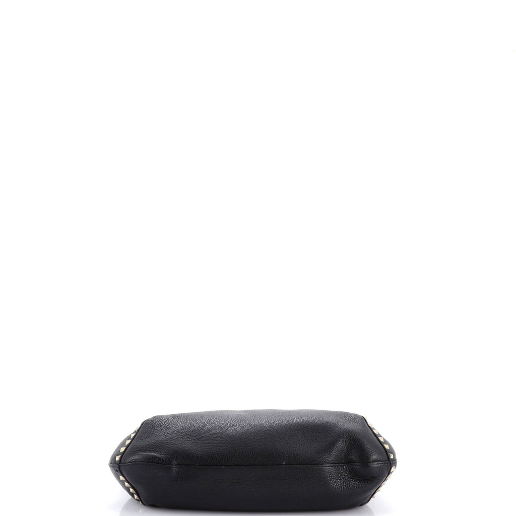 Rockstud Flip Lock Hobo Leather Large