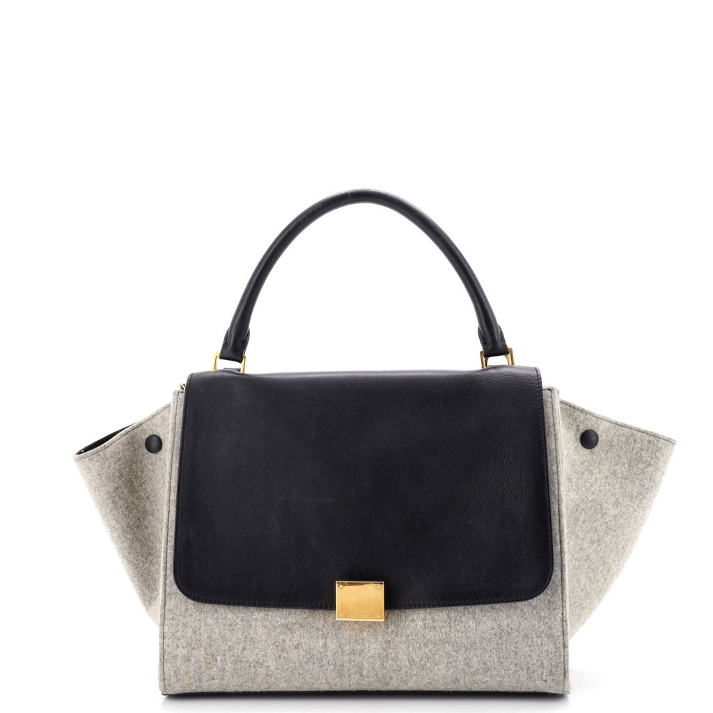 Trapeze Bag Leather and Felt Medium