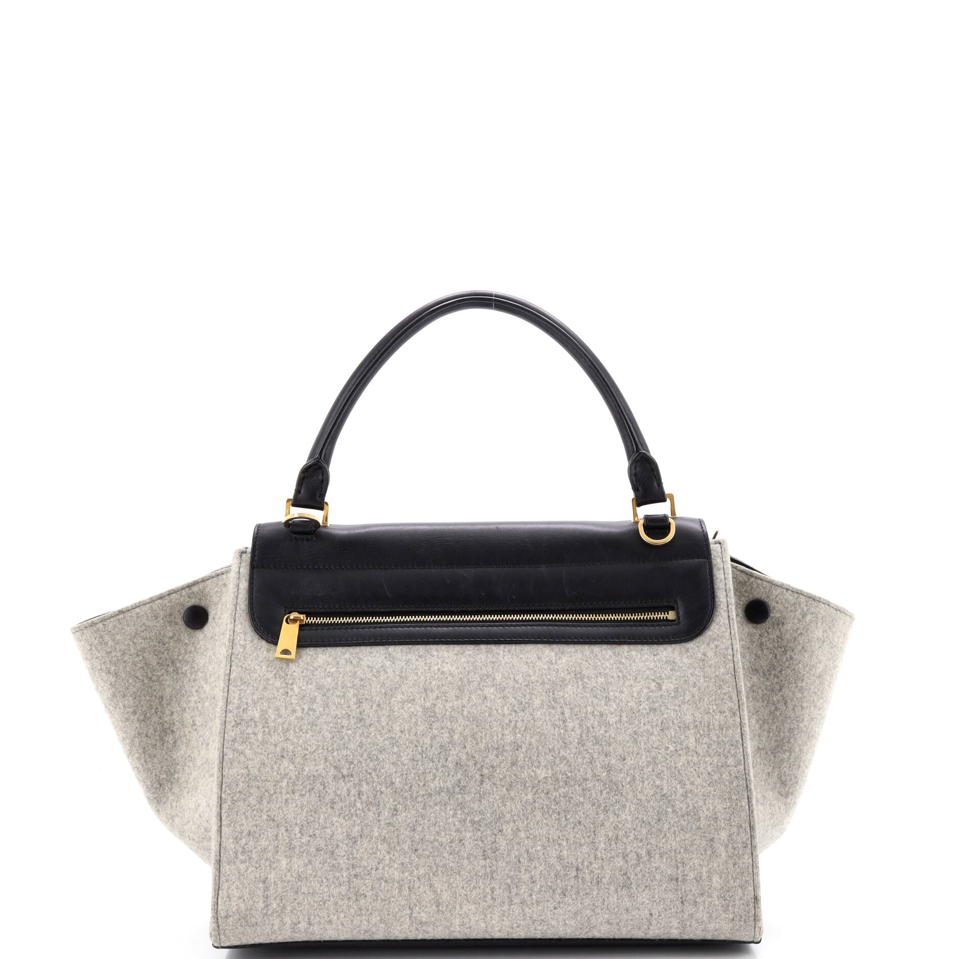Trapeze Bag Leather and Felt Medium