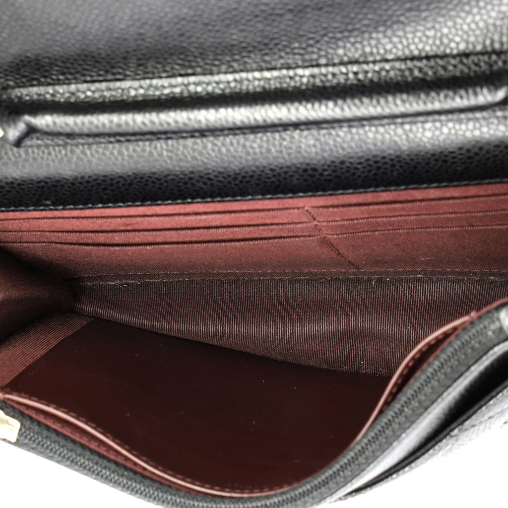 Wallet on Chain Quilted Caviar