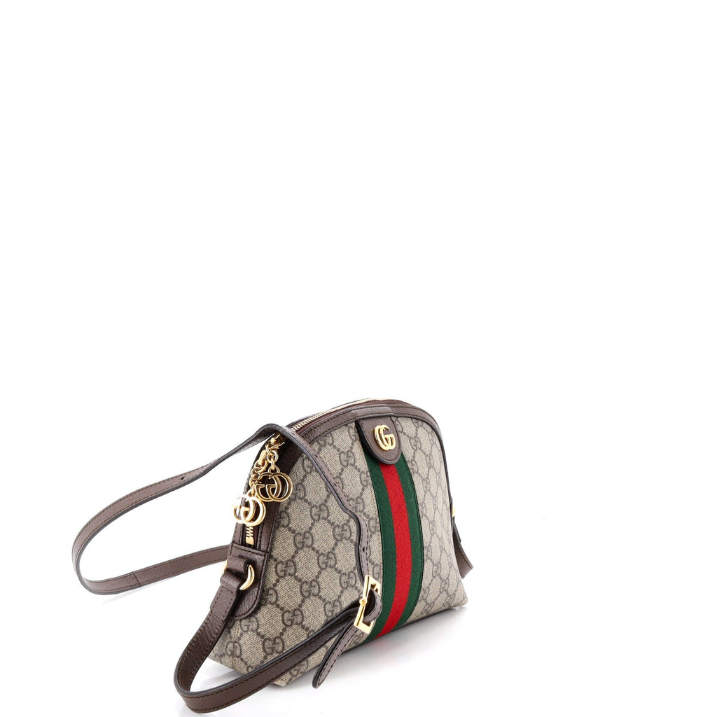 Ophidia Dome Shoulder Bag GG Coated Canvas Small