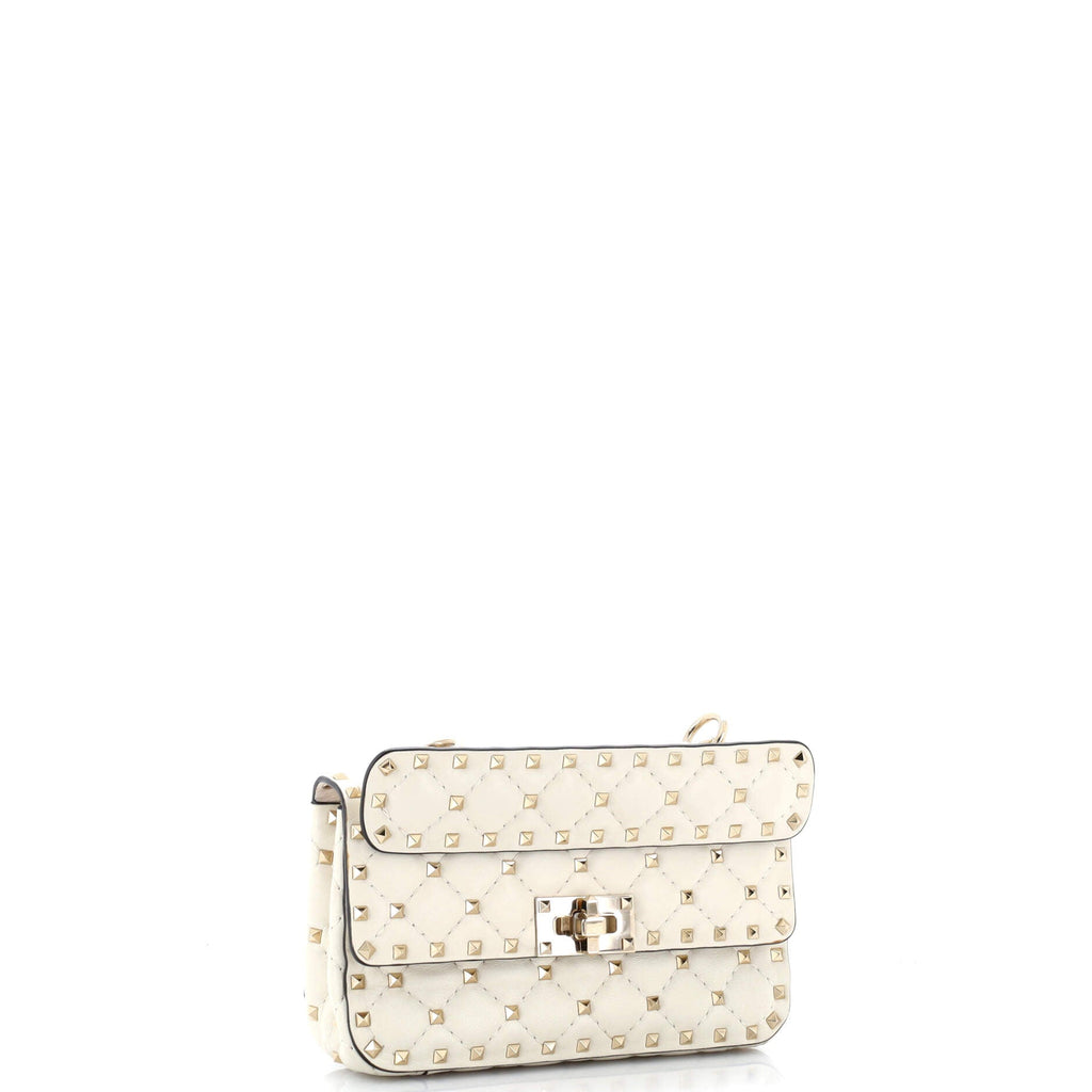Rockstud Spike Flap Bag Quilted Leather Small