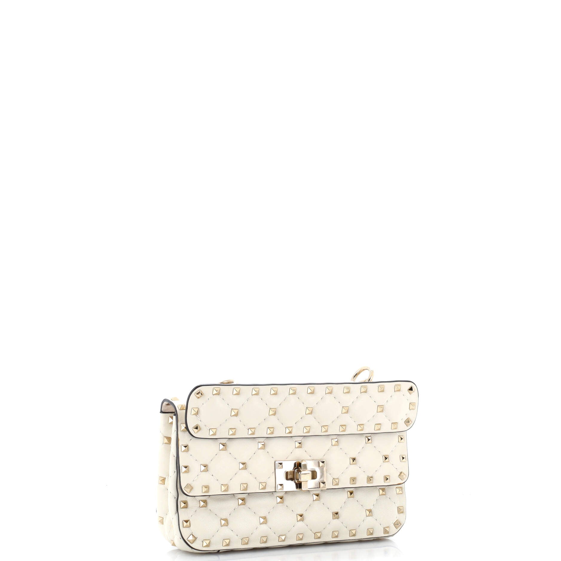 Rockstud Spike Flap Bag Quilted Leather Small