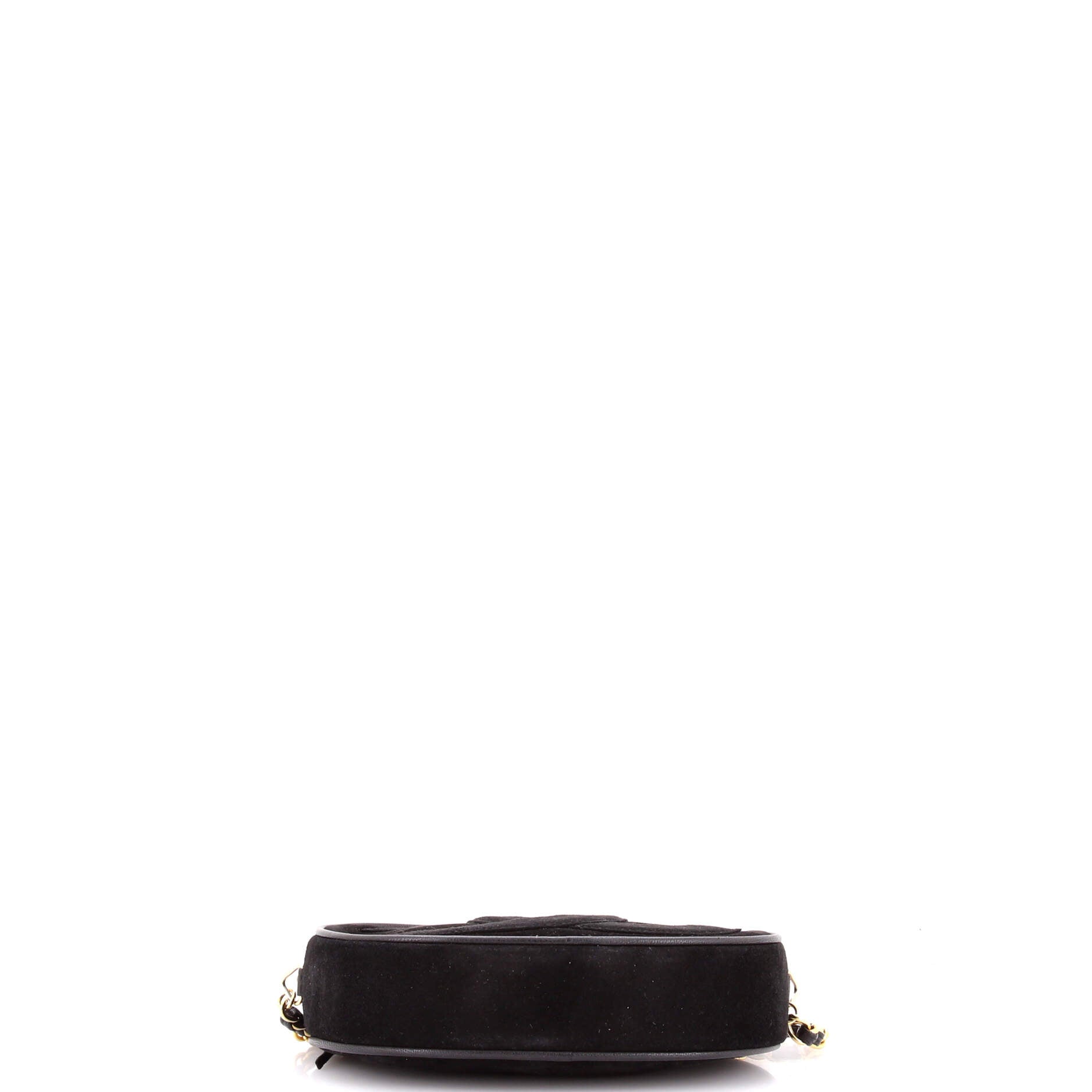Vintage Oval CC Tassel Crossbody Bag Suede Mini