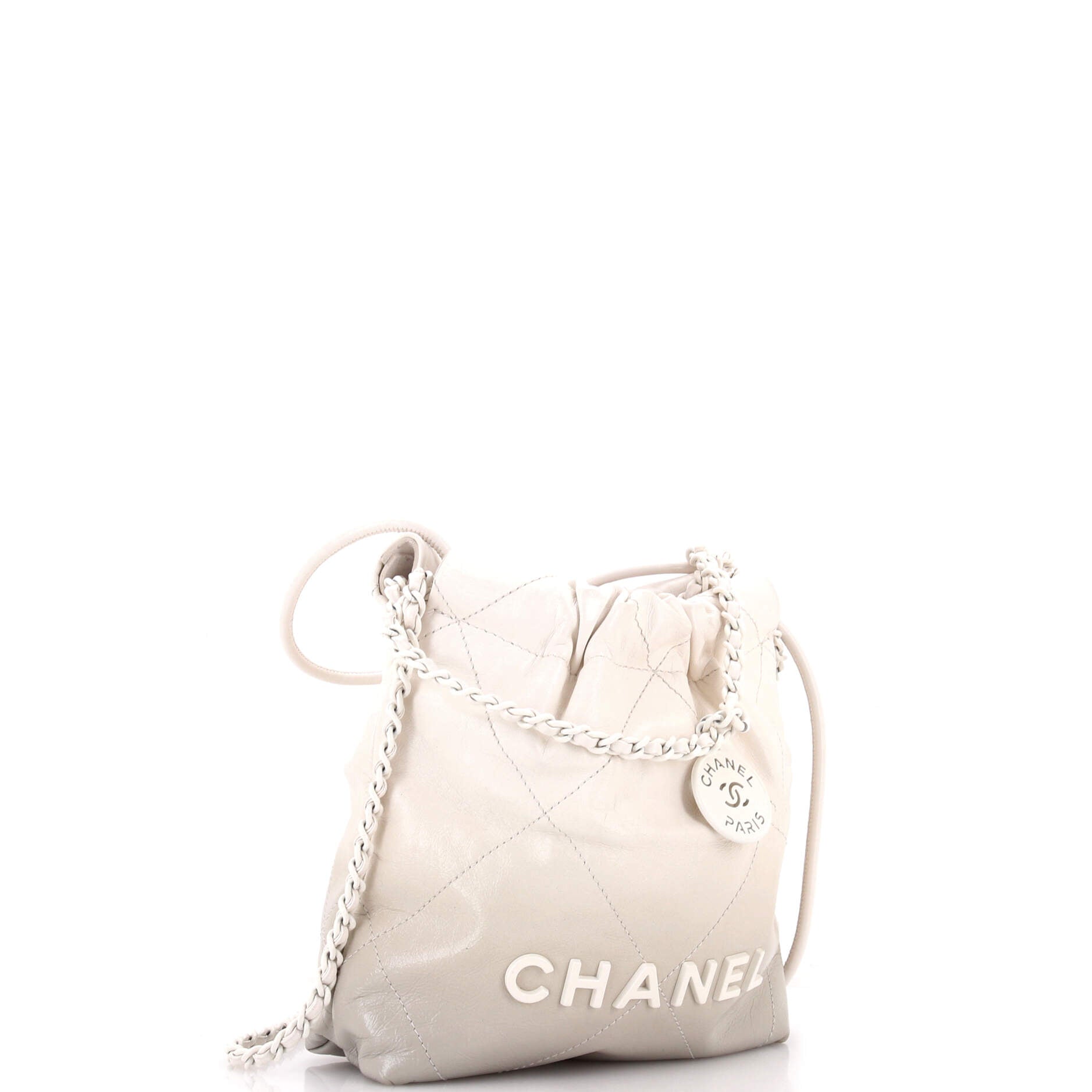 22 Chain Hobo Quilted Metallic Degrade Calfskin Mini