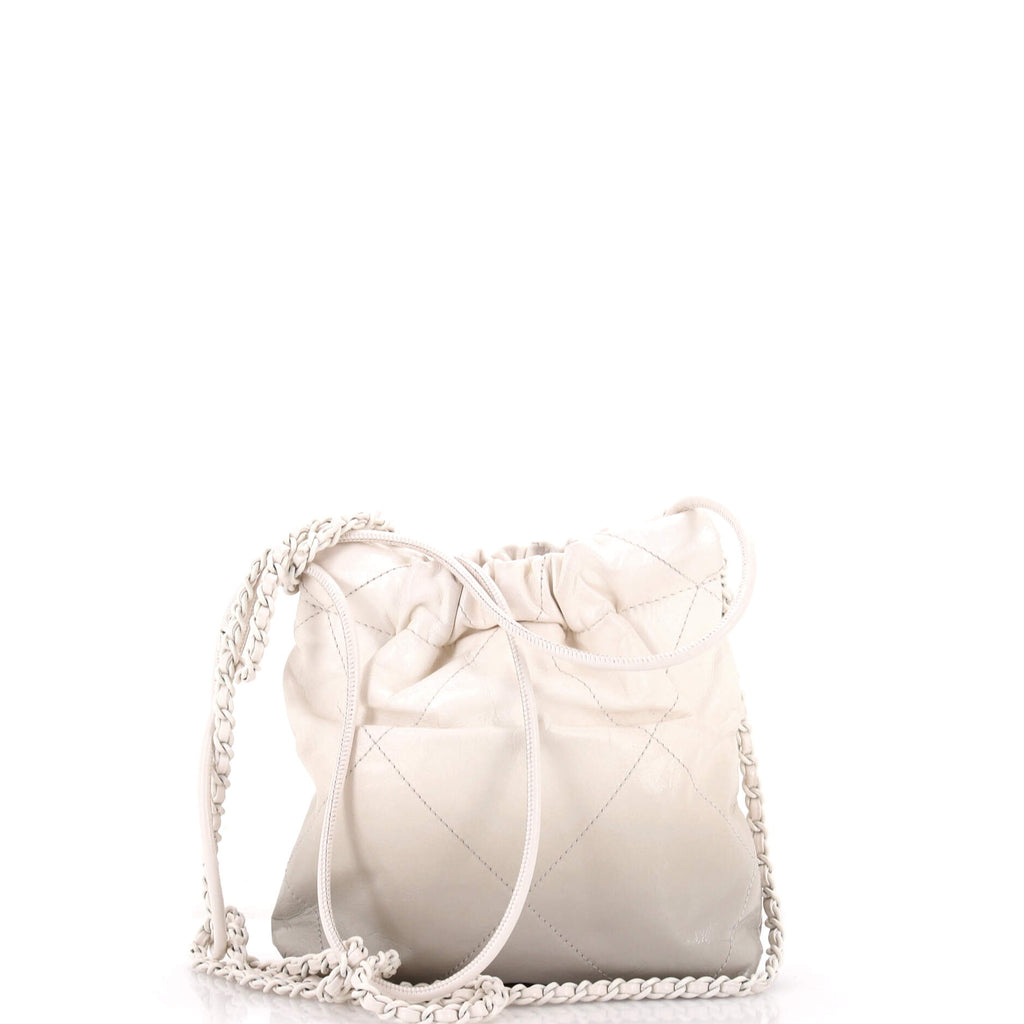 22 Chain Hobo Quilted Metallic Degrade Calfskin Mini
