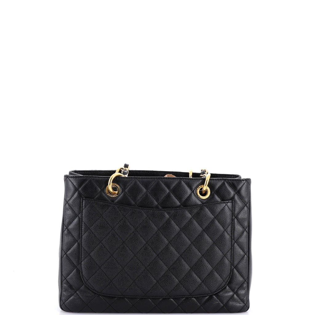 Grand Shopping Tote Quilted Caviar