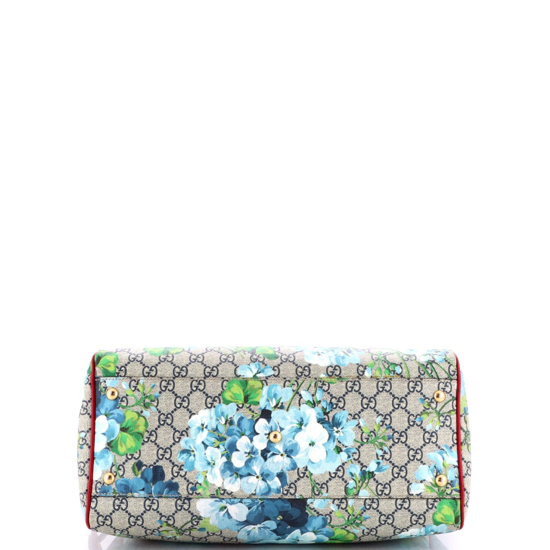 Convertible Boston Bag Blooms Print GG Coated Canvas Medium