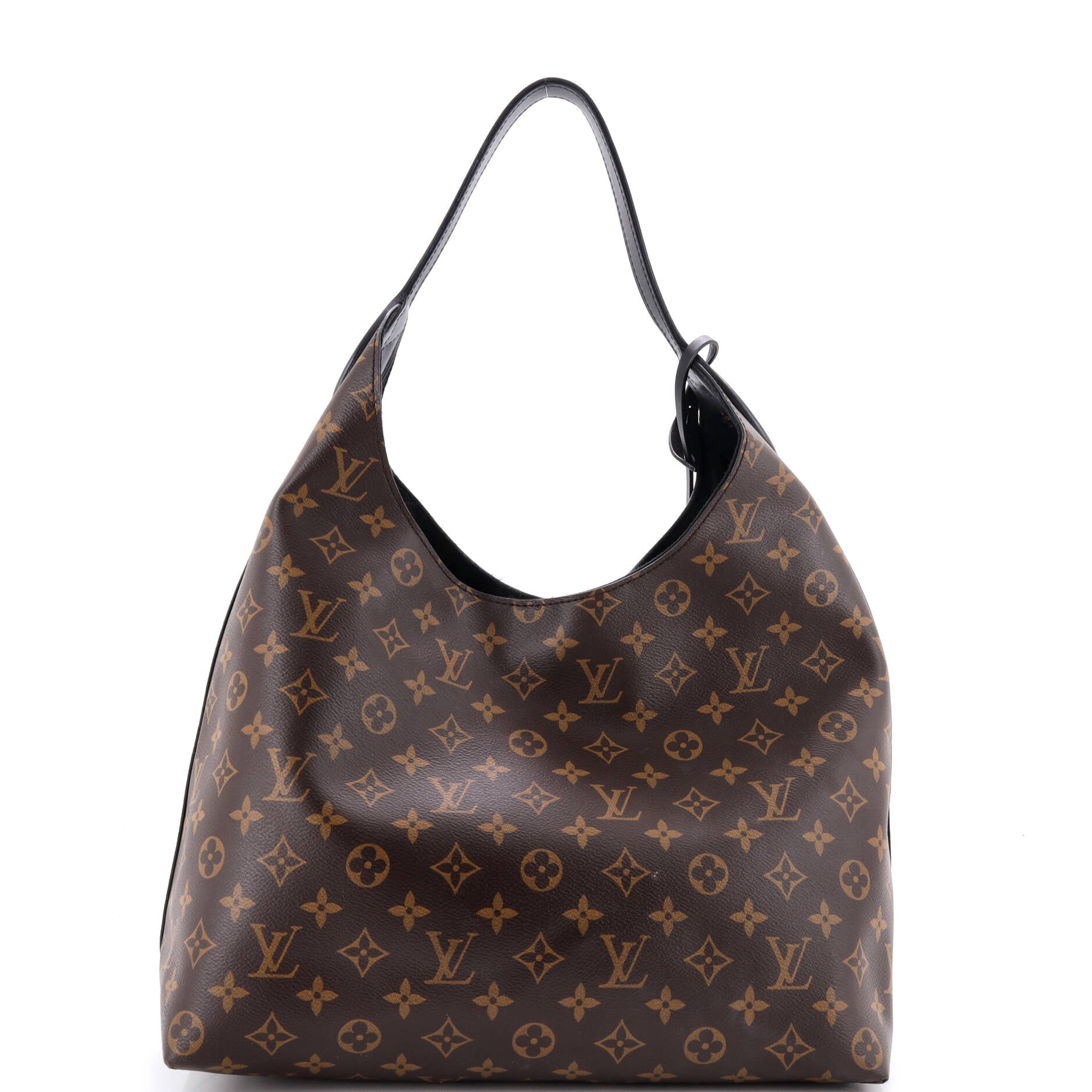 Flower Hobo Monogram Canvas with Leather