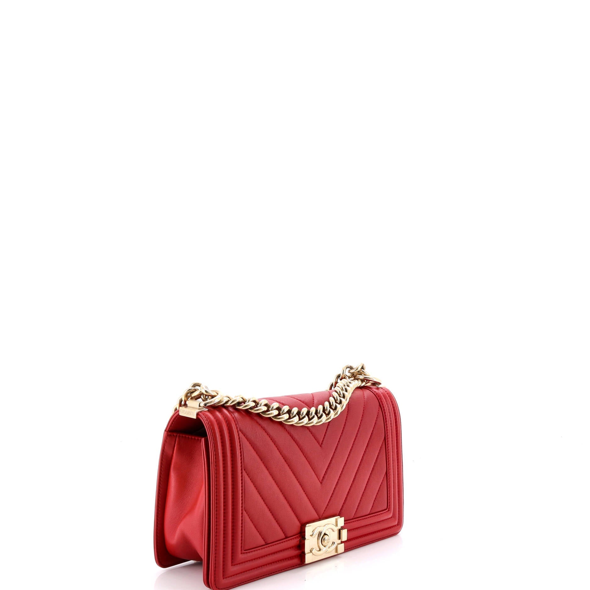 Boy Flap Bag Chevron Calfskin Old Medium