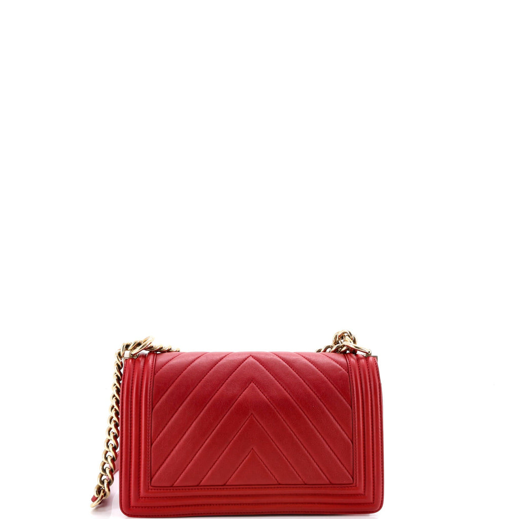 Boy Flap Bag Chevron Calfskin Old Medium