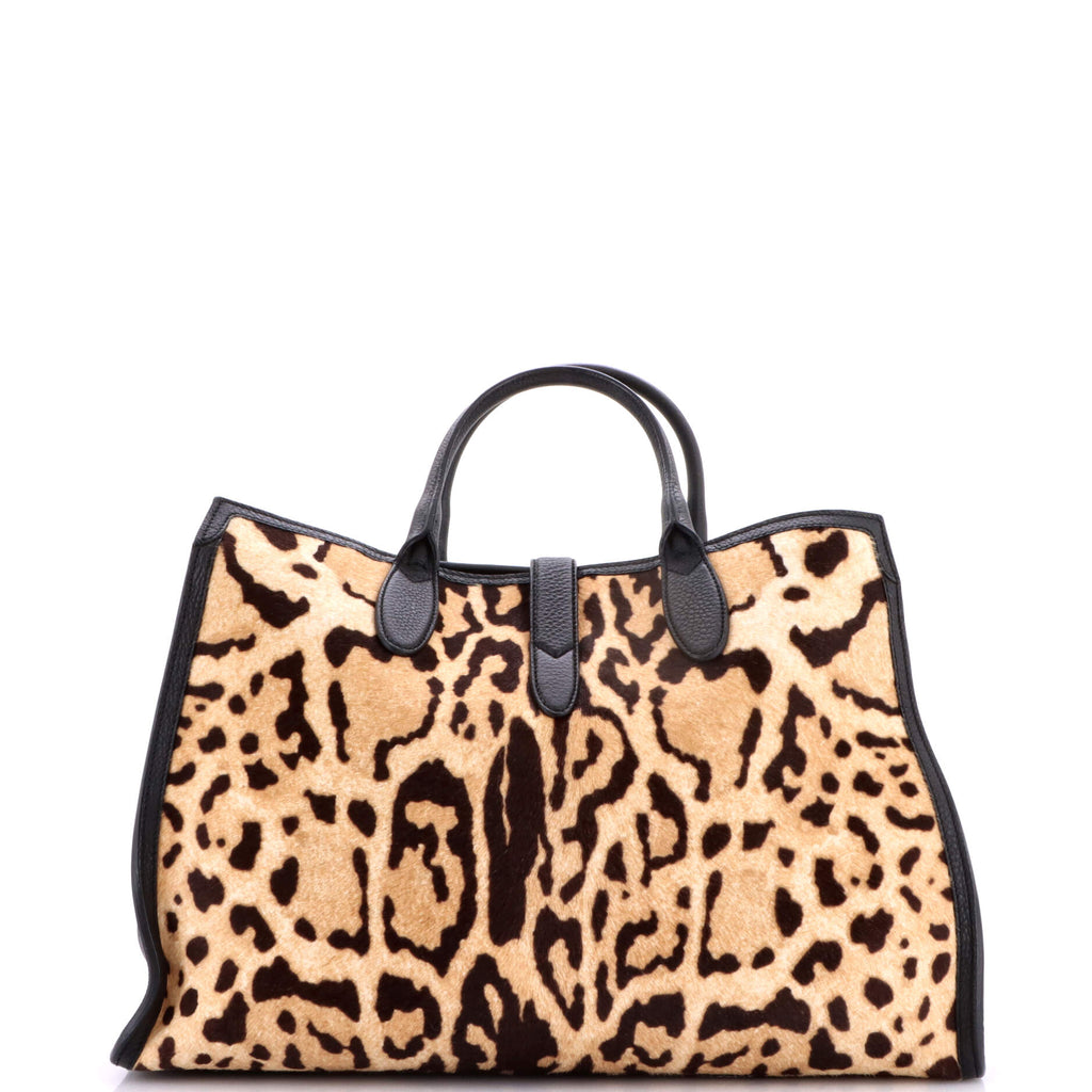 Jackie Soft Tote Printed Calf Hair Large