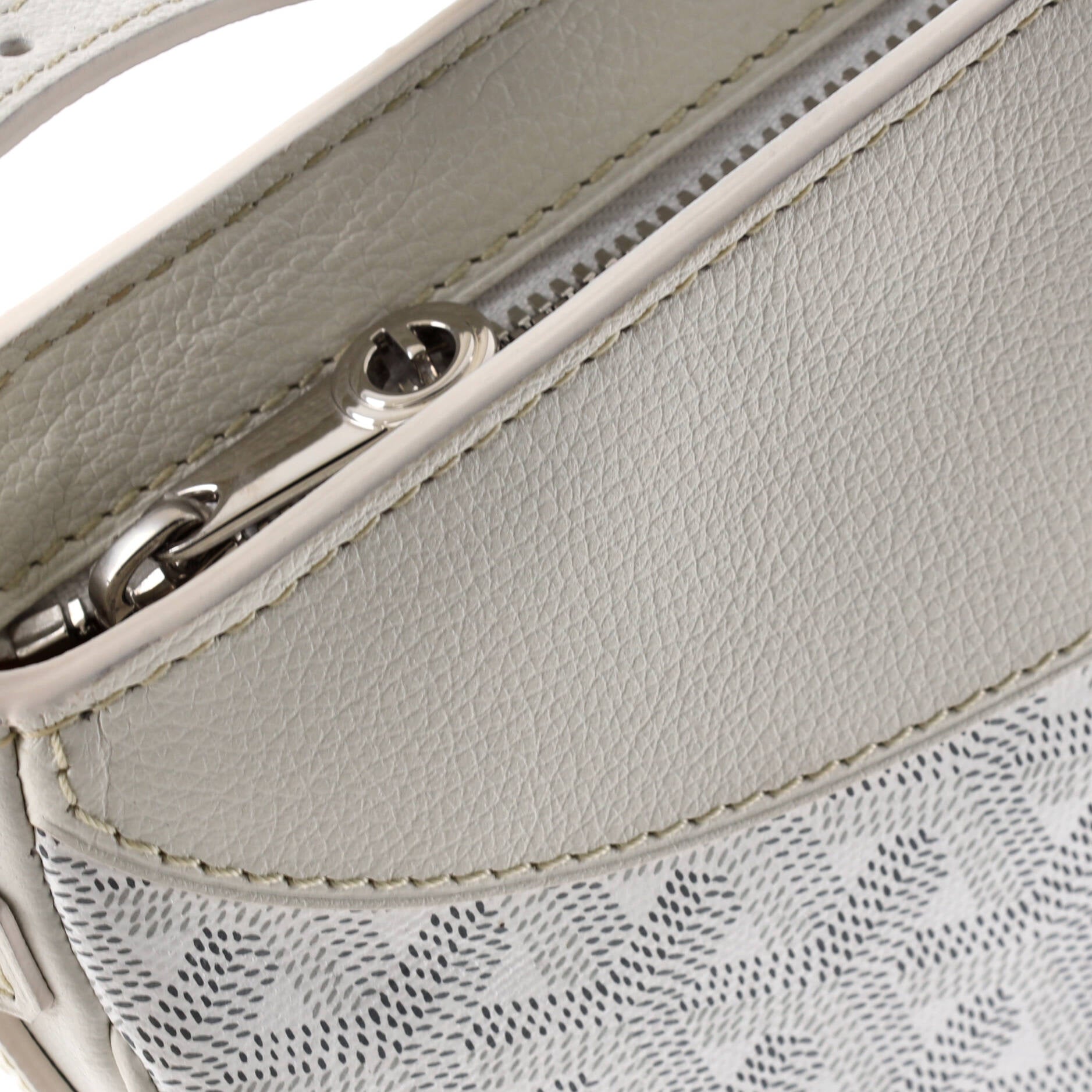 Hirondelle Shoulder Bag Coated Canvas and Leather