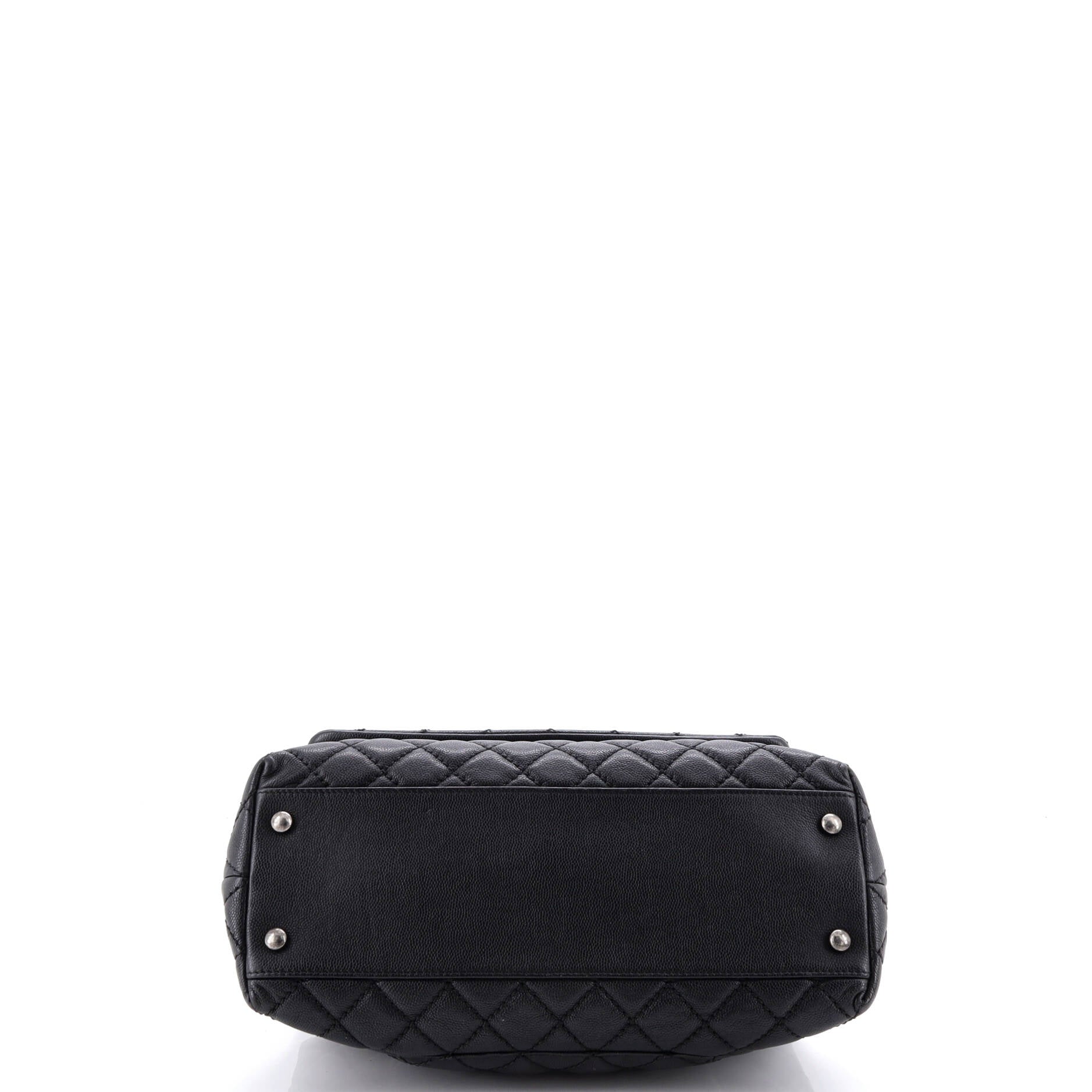 Coco Top Handle Bag Quilted Caviar Small