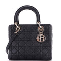Lady Dior Bag Cannage Quilt Grained Calfskin Medium