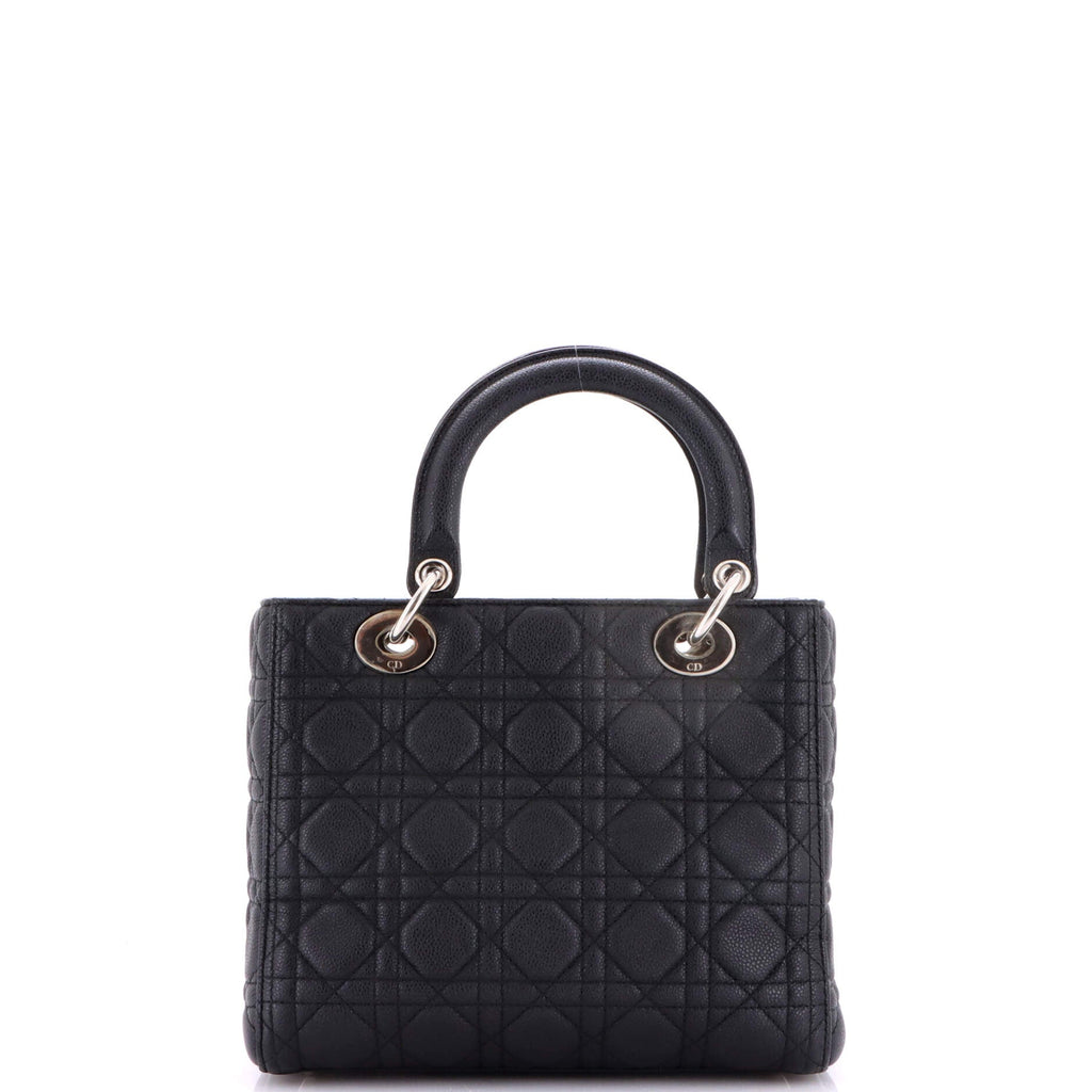 Lady Dior Bag Cannage Quilt Grained Calfskin Medium